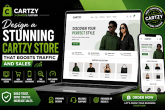 design a stunning cartzy store that boosts traffic and sales