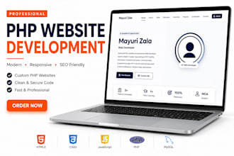 build a responsive PHP website with mysql database