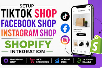 setup tiktok shop facebook shop instagram shop shopify integration