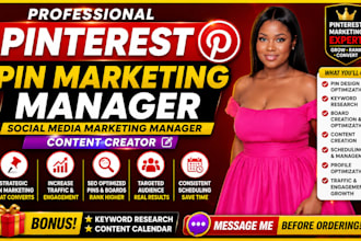 pinterest pin marketing manager social media marketing manager content creator