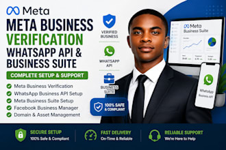 setup meta business verification, whatsapp business suite and API business