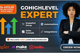 customize gohighlevel snapshot, build funnels, and workflows