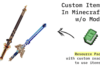 add custom items to minecraft using a resource pack
