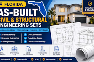 deliver florida as built civil and structural engineering sets load calculation