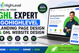 be your ghl expert gohighlevel landing page design ghl website design