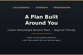 create a custom calisthenics and beginner workout plan