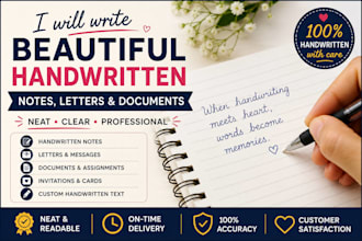 create neat and professional handwritten documents