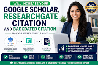 improve your google scholar profile and researchgate citations