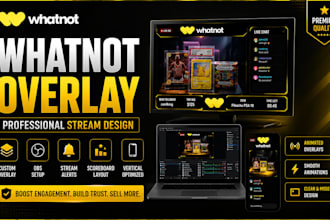 design whatnot overlay animated scoreboard for live auction sellers