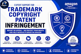 handle trademark copyright patent infringement complaint amazon IP report appeal