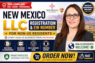 register new mexico llc and ein for non US residents faster