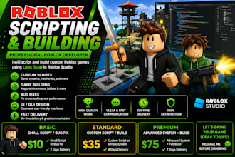script and build custom roblox studio games using luau