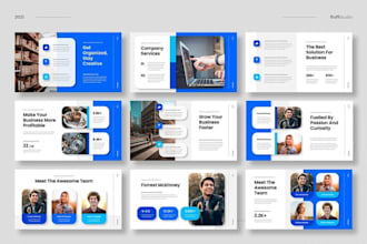 create a modern powerpoint training presentation for business and pitch deck