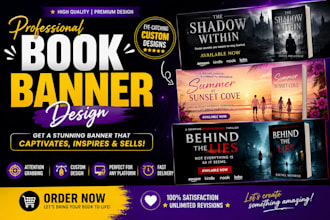 design a professional book promotional banner for your book