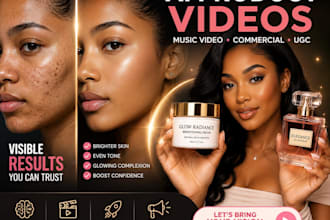 do ai music video, ai product animation, ai commercial , ai video, ugc