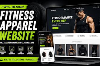 design fitness apparel website athletic apparel sportswear, gym clothing store