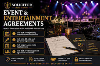 draft a professional event or entertainment contract