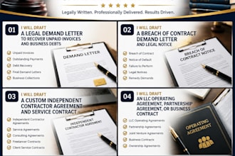 draft a legal demand letter to recover unpaid invoices and business debts