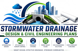 provide stormwater drainage design and civil engineering plans