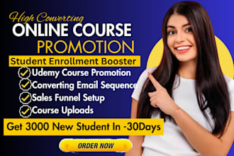 do online course promotion to increase sales and active student enrollment
