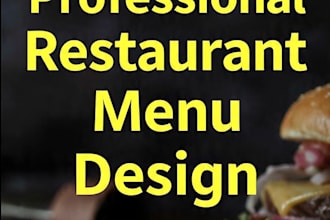 design a modern restaurant menu card in canva