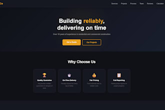 design and code a modern responsive landing page website
