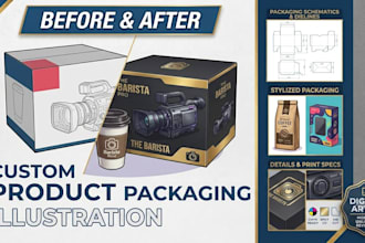 design product illustrations for packaging amazon ecommerce and brands