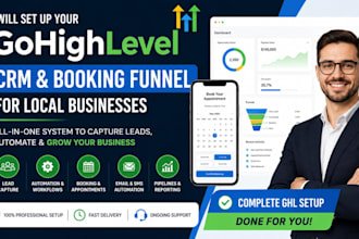 set up your gohighlevel crm and booking funnel for local businesses