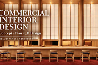 design a japanese restaurant, cafe, hotel or villa interior
