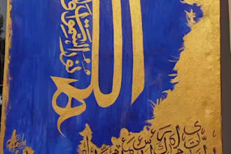 aycrlic arabic islamic calligraphy
