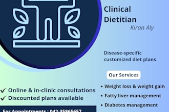 make customized diet plan for weight management and according to diseas