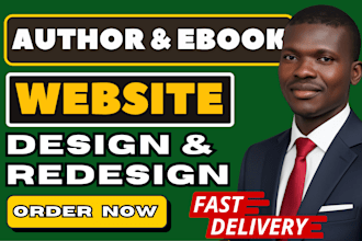 design author website, book author website, ebook website, author landing page
