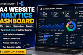 create ga4 data studio dashboard for website analytics report