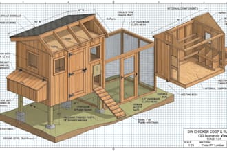 draw chicken coop, diy woodworking, furniture plans, poultry farm, millwork