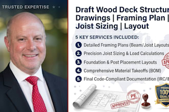 draft wood deck structural drawings framing plan joist sizing layout