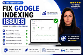fix google indexing issues, submit sitemap and index pages