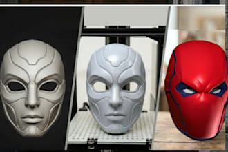 sculpt custom wearable anime 3d mask 3d helmet print