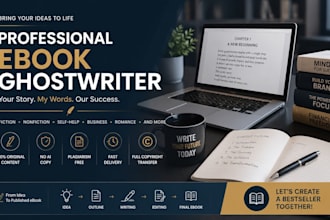 ebook ghostwriter, KDP book writer, nonfiction writer, and editor