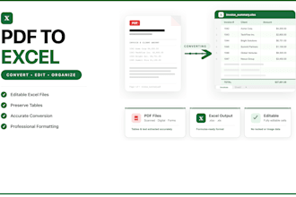 convert PDF to editable excel spreadsheet