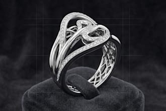 design stunning custom jewelry in cad for 3d printing an manufacturing