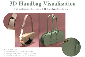 create 3d handbag modeling