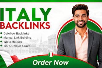 build manual italian SEO backlinks from high authority sites