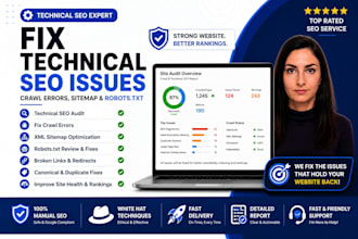 fix technical SEO issues, crawl errors, sitemap and robots txt