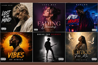 design album cover art for singles, eps, mixtapes and  music artwork