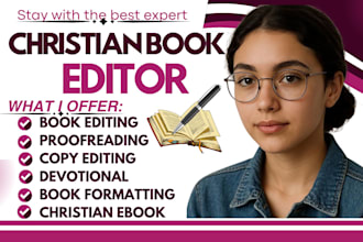 do christian book editing, proofread memoir, nonfiction, christian book editor