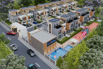 design townhouse, villa, and residential 3d visualization
