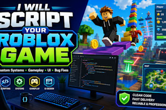 create your roblox game and build custom systems in luau