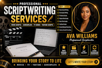 do movie script writing screenplay, screenwriting, scriptwriting, youtube script