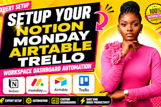 setup your notion monday airtable trello workspace dashboard automation