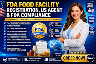 fda registration, food compliance support, cosmetics, supplements,medical device